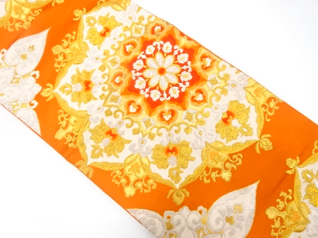 JAPANESE FUKURO OBI / WOVEN FLOWER CREST